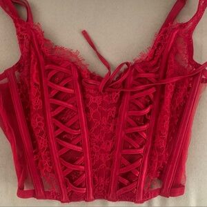 Victoria's Secret Red Lace Bustier